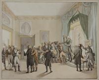 KT 2010 260
<br/>
Ridderfeest bij Adriaan Bongardt, 24 november 1807
<br/>
<em>Vos, Jacob Willemsz. de (1774-1844)</em>